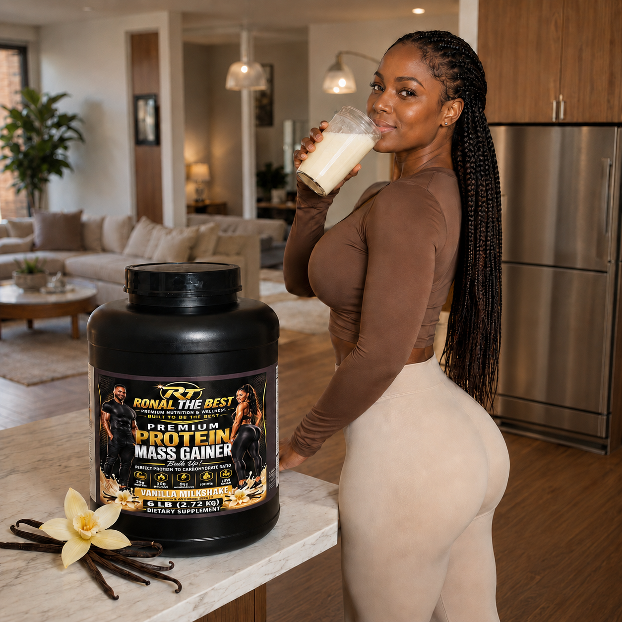 Premium Protein Mass Gainer – Vanilla Milkshake – 6 LB