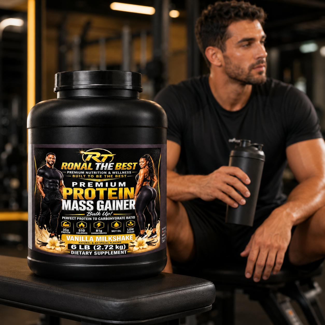 Premium Protein Mass Gainer – Vanilla Milkshake – 6 LB