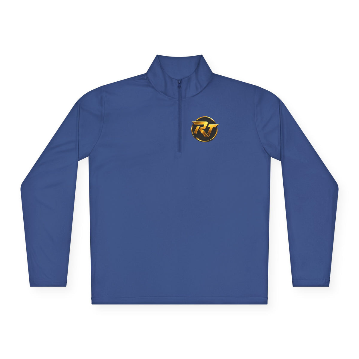 RT Circle Logo Quarter Zip | Minimal Crest Pullover, Embroidered Chest