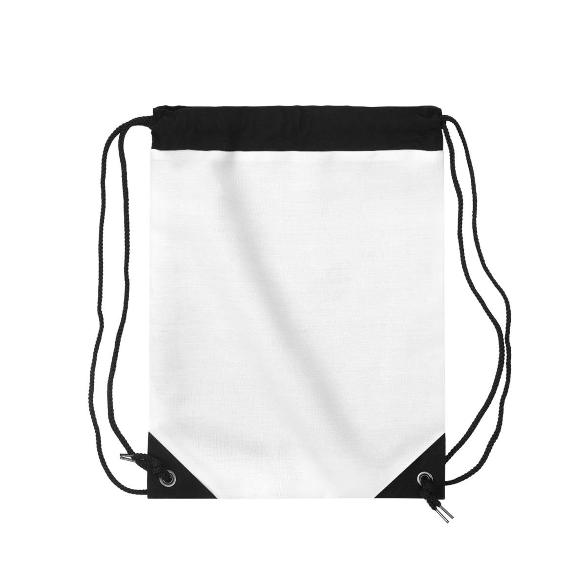 Gold RT Logo Drawstring Bag | Monogram Emblem Gym Sack