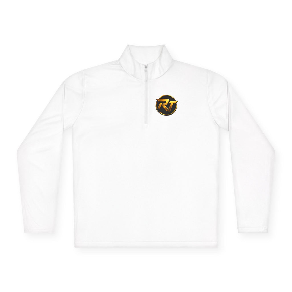 RT Circle Logo Quarter Zip | Minimal Crest Pullover, Embroidered Chest
