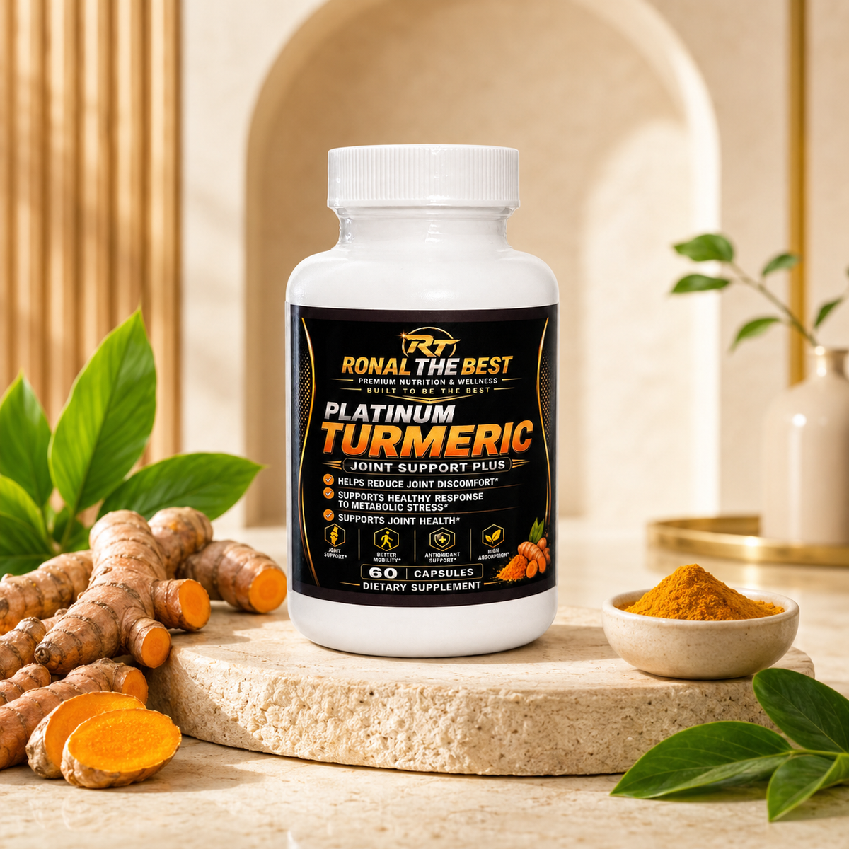 Platinum Turmeric Joint Support Plus – 60 Capsules