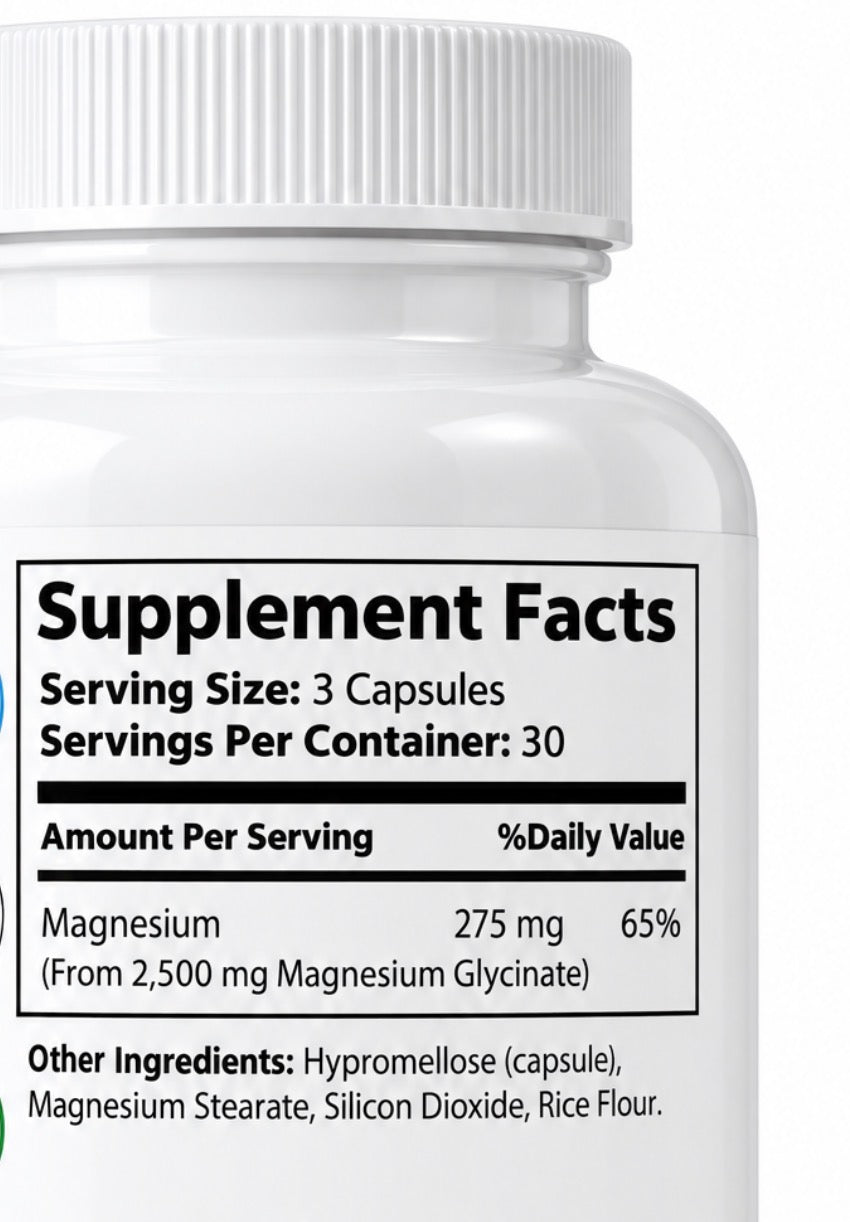 Ronalthebest Magnesium Glycinate 275 mg – 90 Capsules – 30 Day Supply – Dietary Supplement