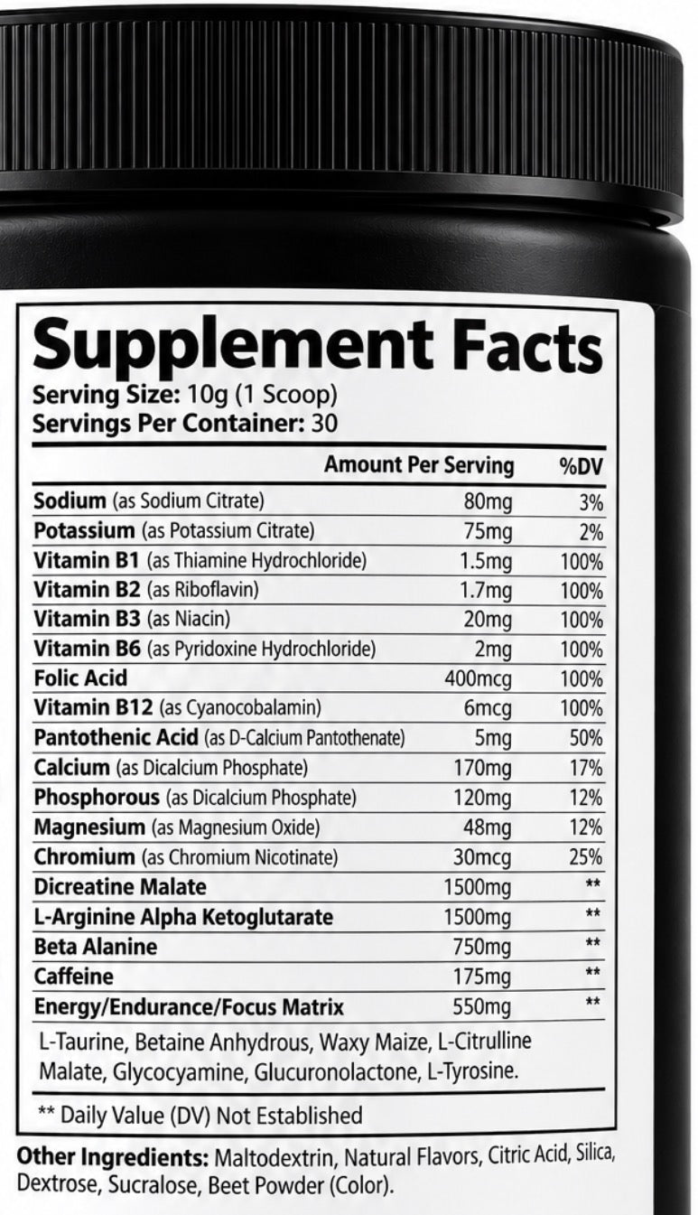 Health > Nutrition & Wellness > Fitness Supplements > Pre-Workout Products